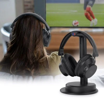 Wireless TV Speaker with Transmitter and Charging Base by Muse - Black